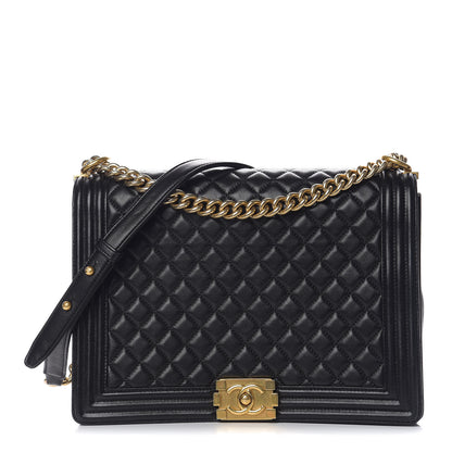 Chanel Lambskin Quilted Large Boy Flap Black 1 of 10