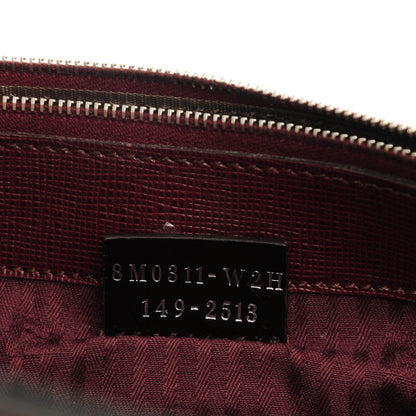 Fendi Calfskin Vitello Elite 2Jours Clutch Bordeaux 9 of 9