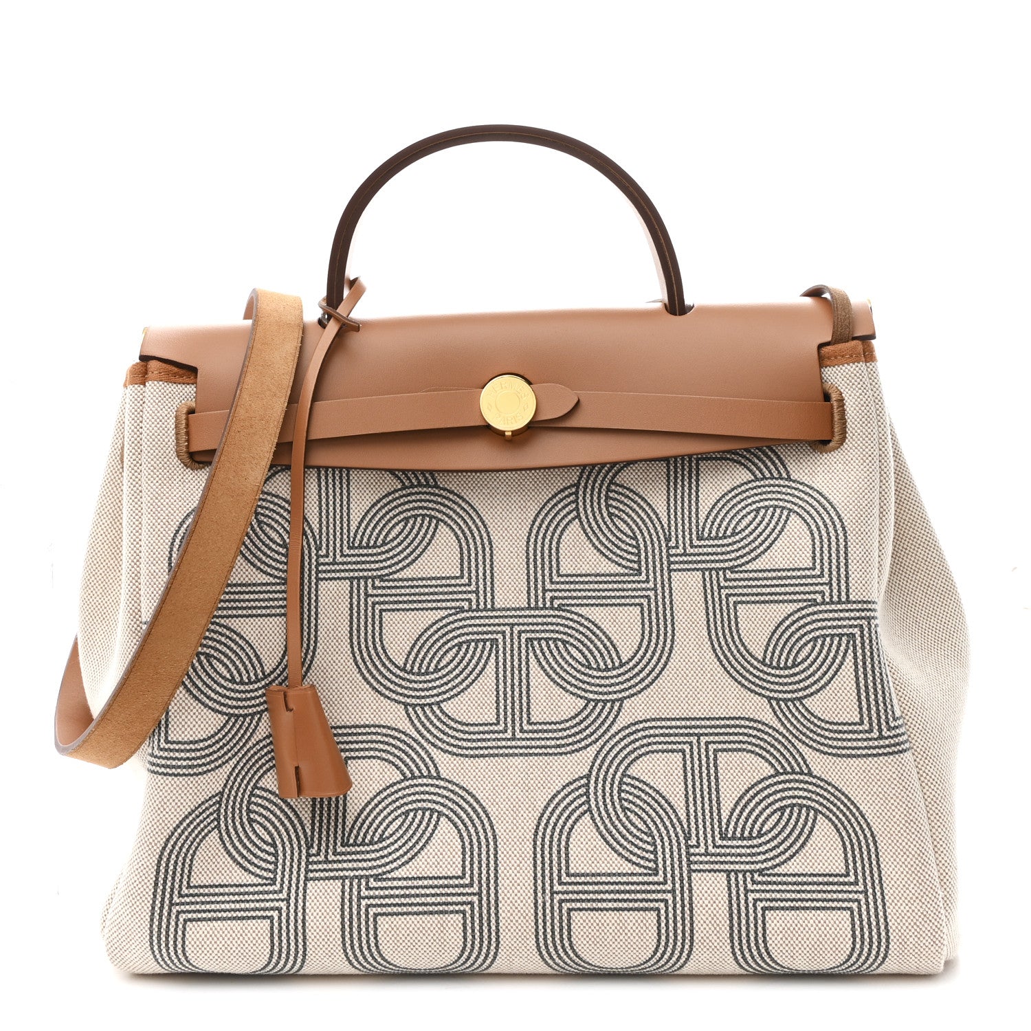 Hermes H Plume Canvas Vache Hunter Circuit 24 Herbag Zip Retourne 31 Gris Meyer Ecru Beige Naturel Gris Meyer Ecru Beige Naturel 1 of 11