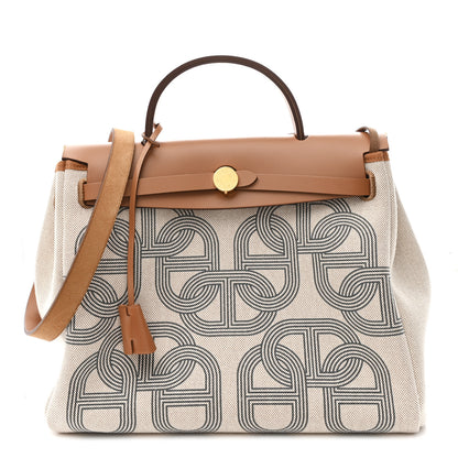 Hermes H Plume Canvas Vache Hunter Circuit 24 Herbag Zip Retourne 31 Gris Meyer Ecru Beige Naturel Gris Meyer Ecru Beige Naturel 1 of 11