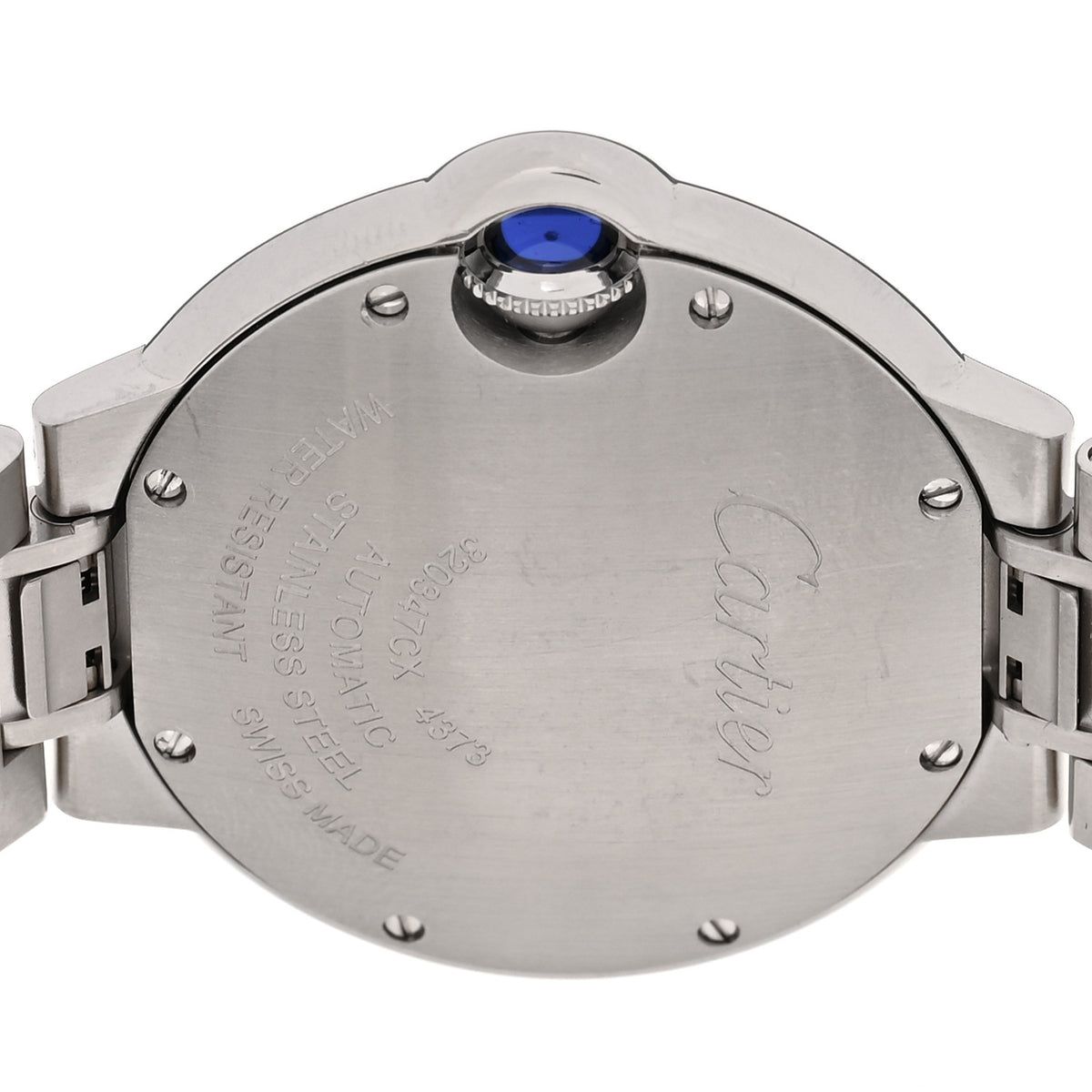 Cartier Stainless Steel Diamond Bezel 33mm Ballon Bleu De Cartier Automatic Watch Blue 4 of 5