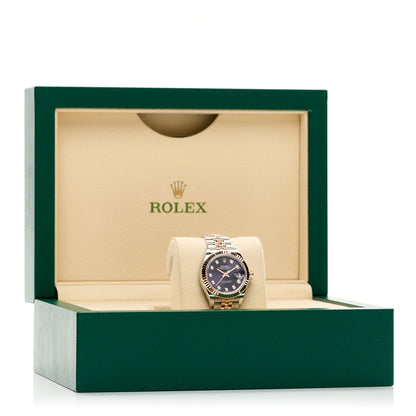 Rolex Stainless Steel 18K Everose Gold Diamond 28mm Oyster Perpetual Datejust Watch Aubergine 279171 5 of 5
