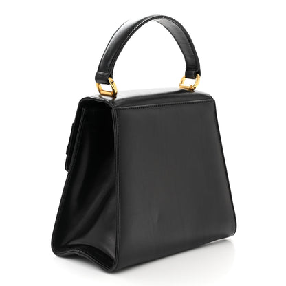Salvatore Ferragamo Calfskin Vera Bow Mini Top Handle Crossbody Bag Black 3 of 11