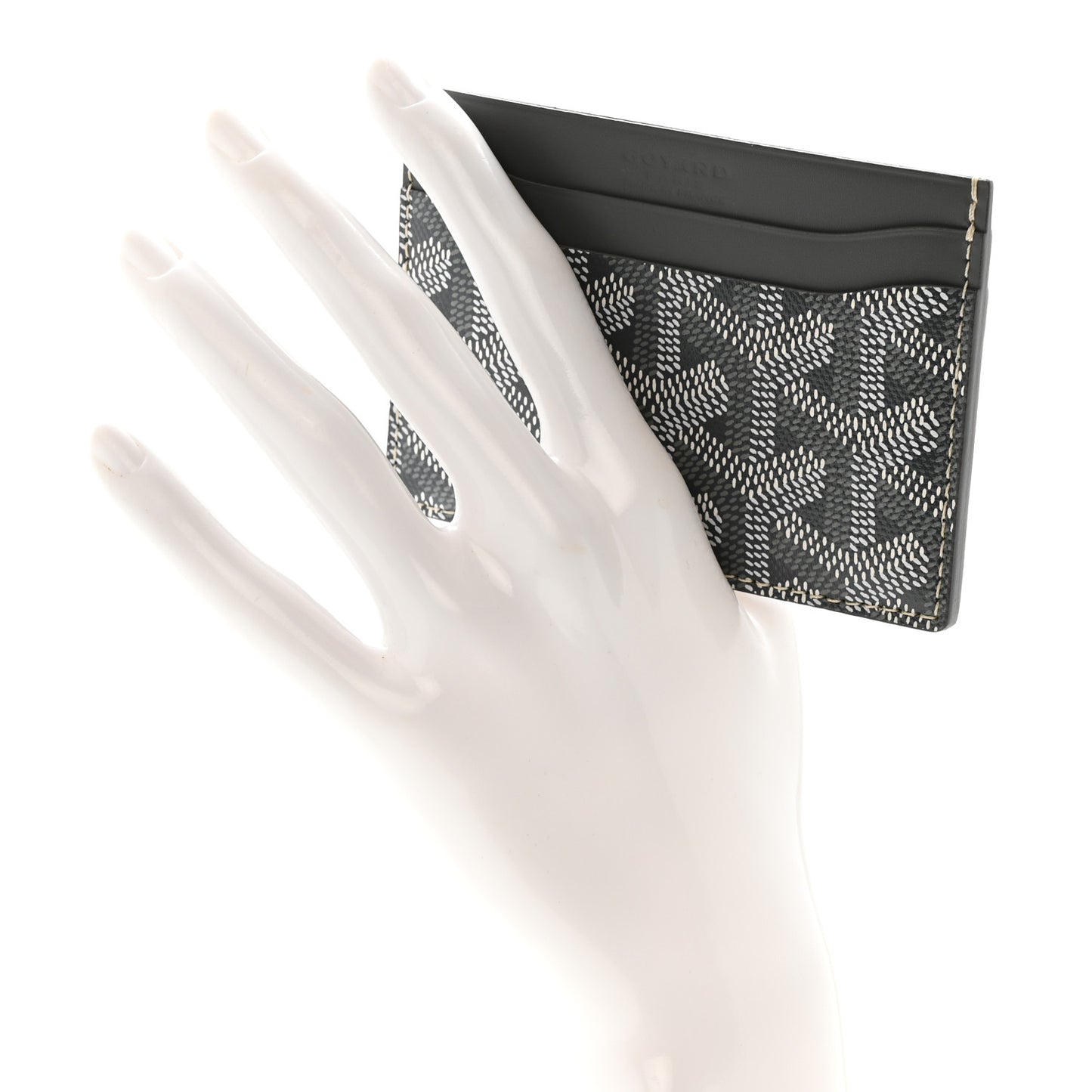 Goyardine Saint Sulpice Card Holder Grey