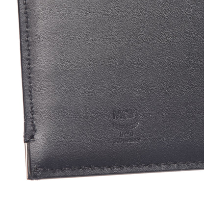 MCM Calfskin Bifold Long Wallet Phantom Gray 6 of 9