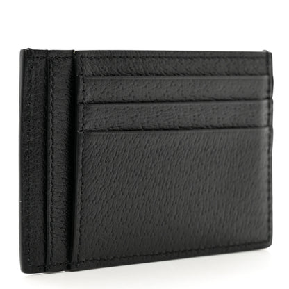 Gucci Textured Dollar Calfskin Resin Monochrome GG Marmont Card Holder Black 3 of 6