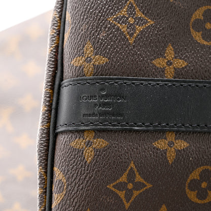 Louis Vuitton Monogram Macassar Keepall Bandouliere 55 6 of 10
