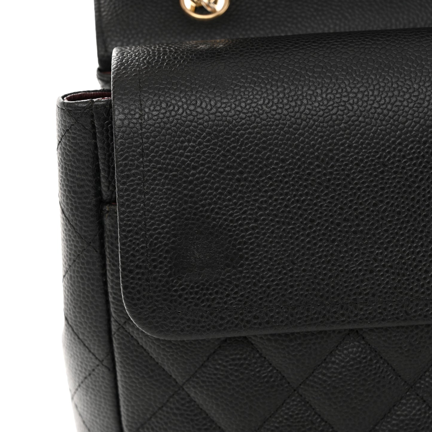 Caviar Quilted Maxi Double Flap Black