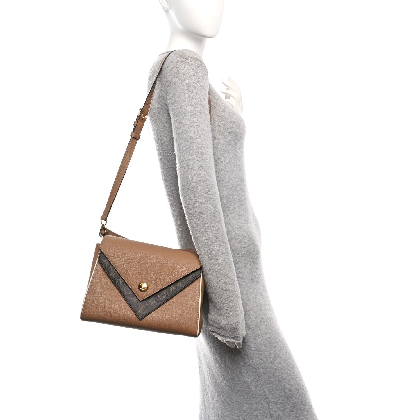 Grained Calfskin Monogram Double V Sesame