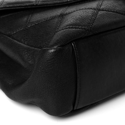 Saint Laurent Calfskin Diamond Quilted Monogram Large College Bag Black 9 of 10