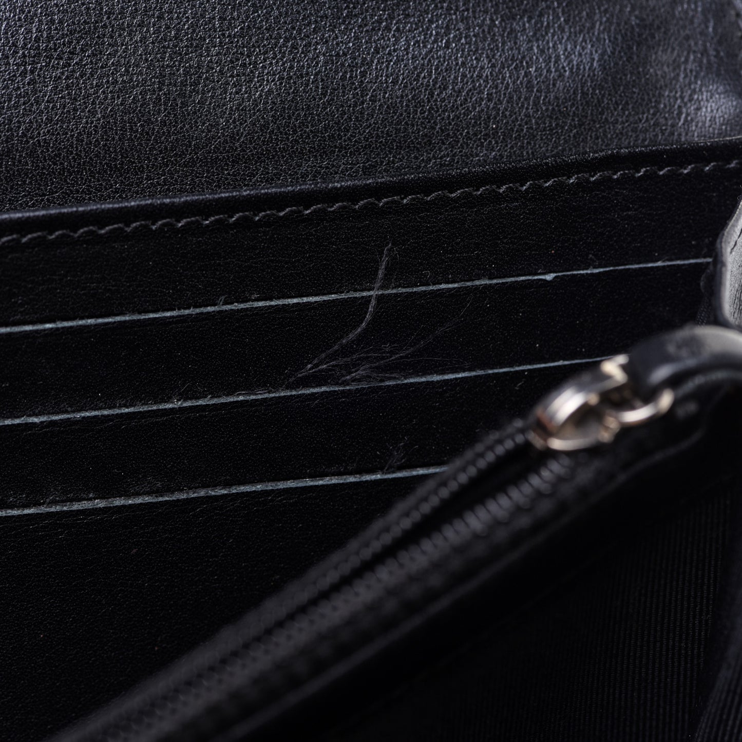 Patent CC Large Gusset Flap Wallet Black
