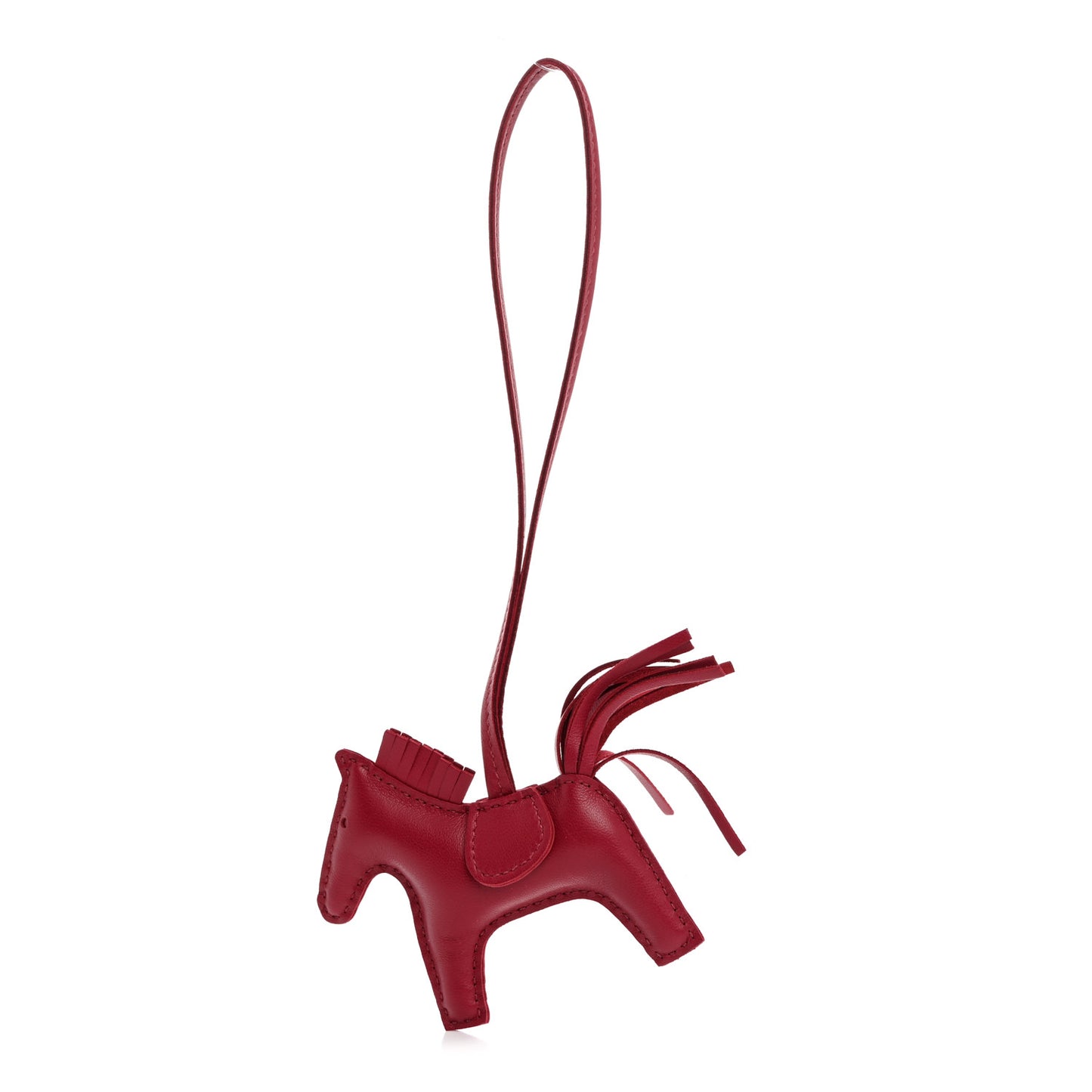 Milo Lambskin Grigri Rodeo Horse Bag Charm PM Rubis