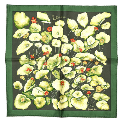 Hermes Silk Les Capucines Pocket Square 1 of 4