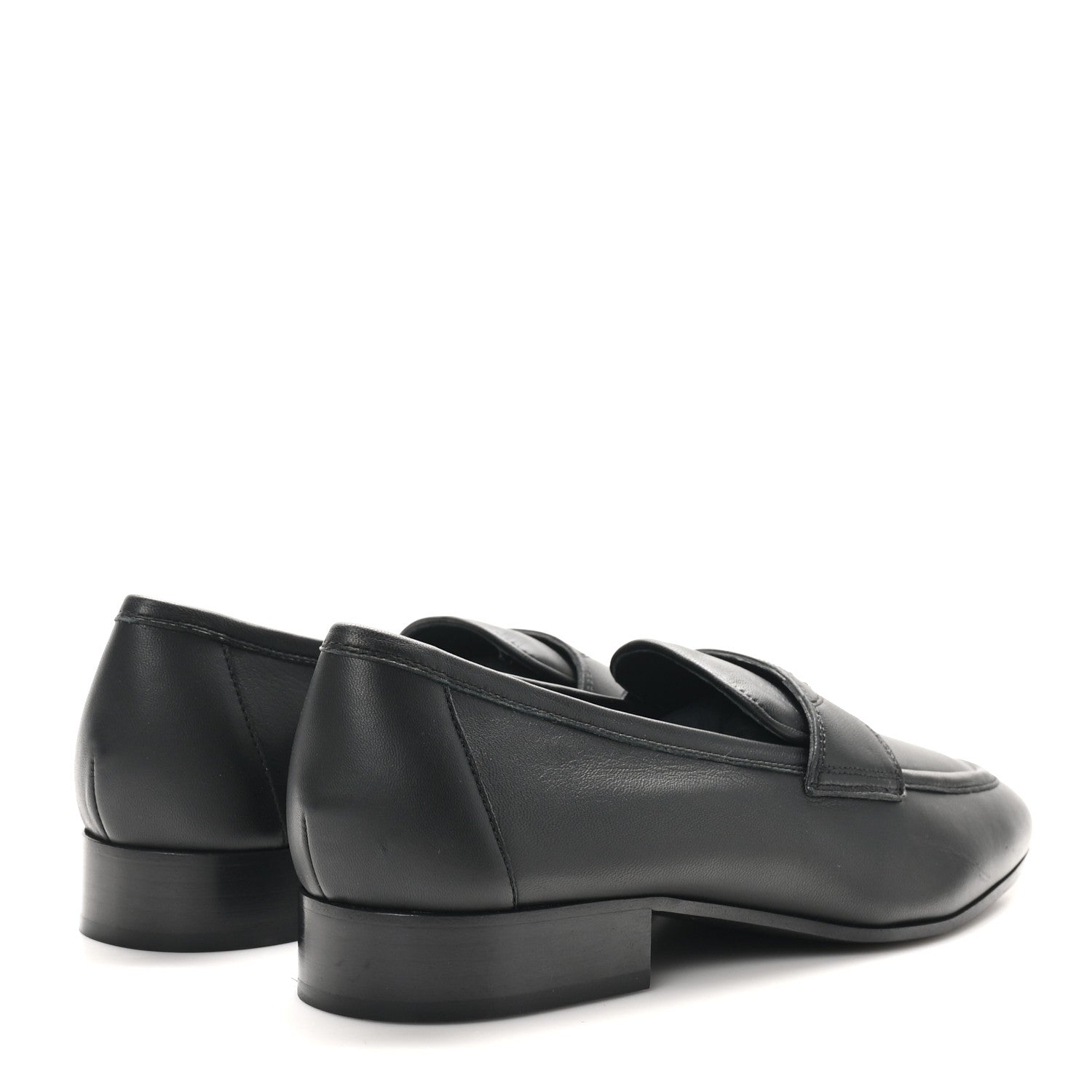 Chanel Lambskin Mens Stitched CC Loafers 42 Black 5 of 11