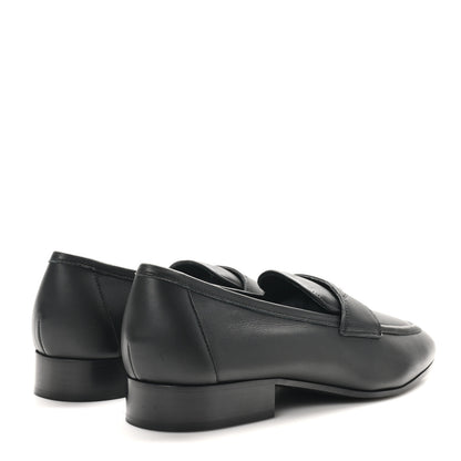 Chanel Lambskin Mens Stitched CC Loafers 42 Black 5 of 11