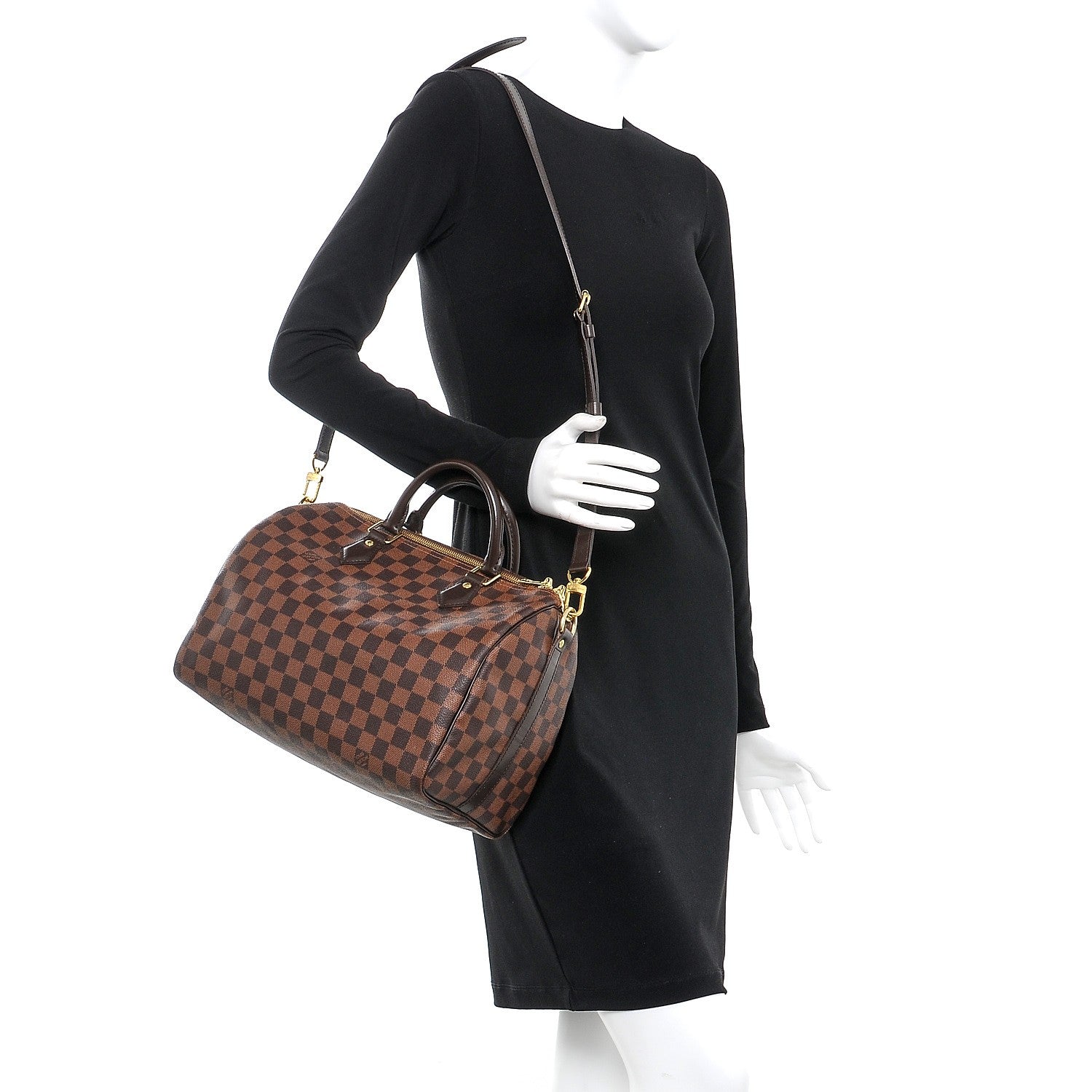 Louis Vuitton Damier Ebene Speedy Bandouliere 30 2 of 12