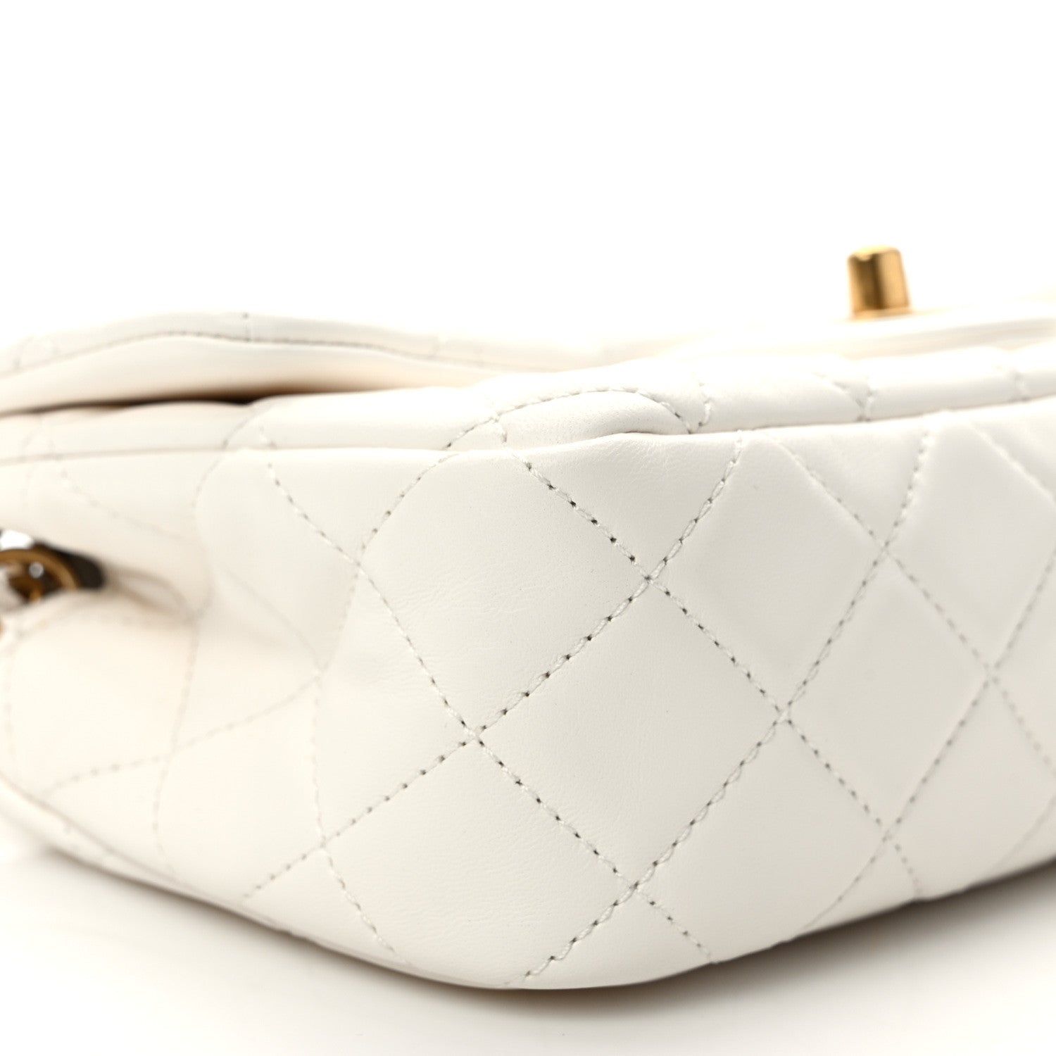 Chanel Lambskin Quilted Mini Rectangular Pearl Crush Flap White 8 of 10