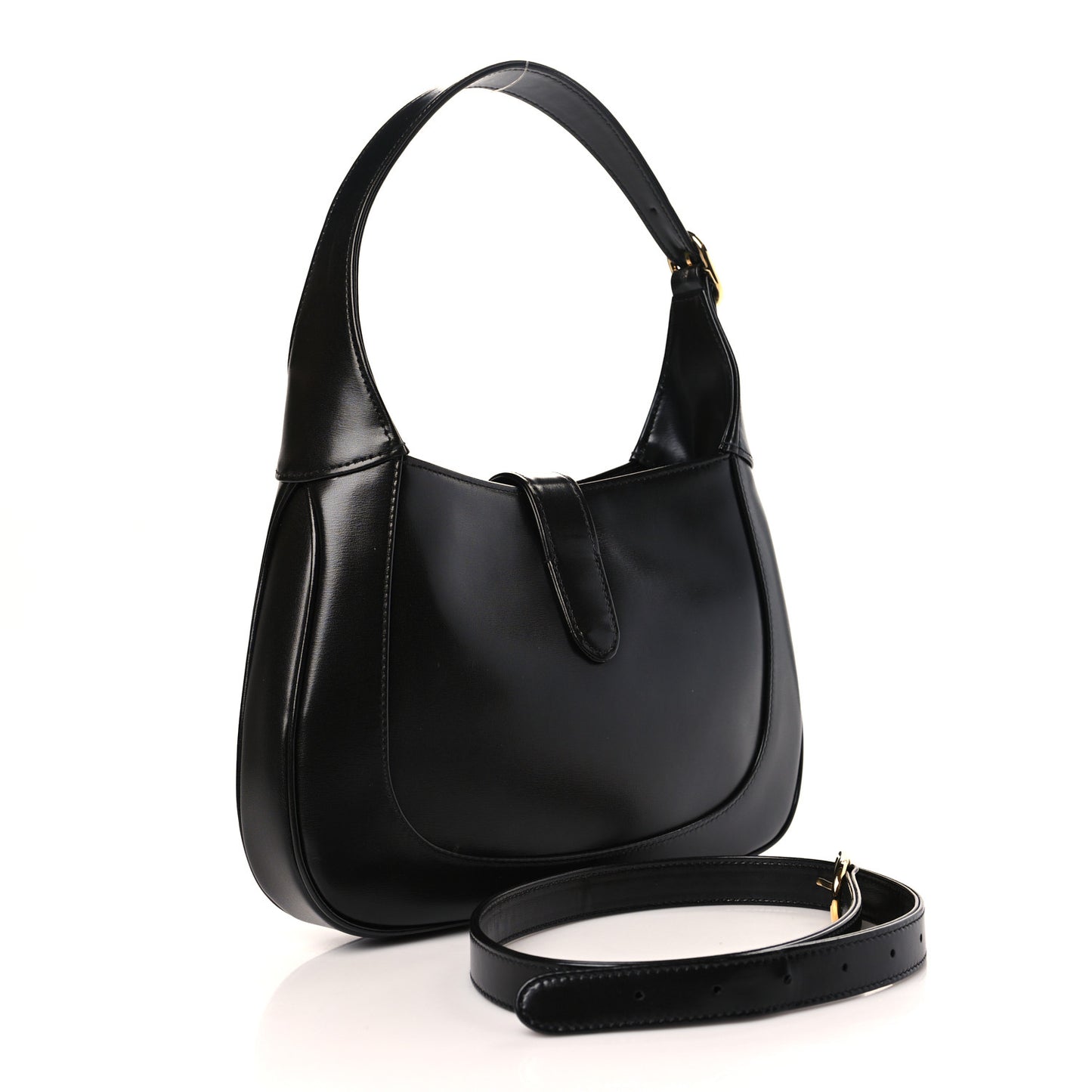 Boarded Dyana Lux Calfskin Small Jackie 1961 Hobo Black