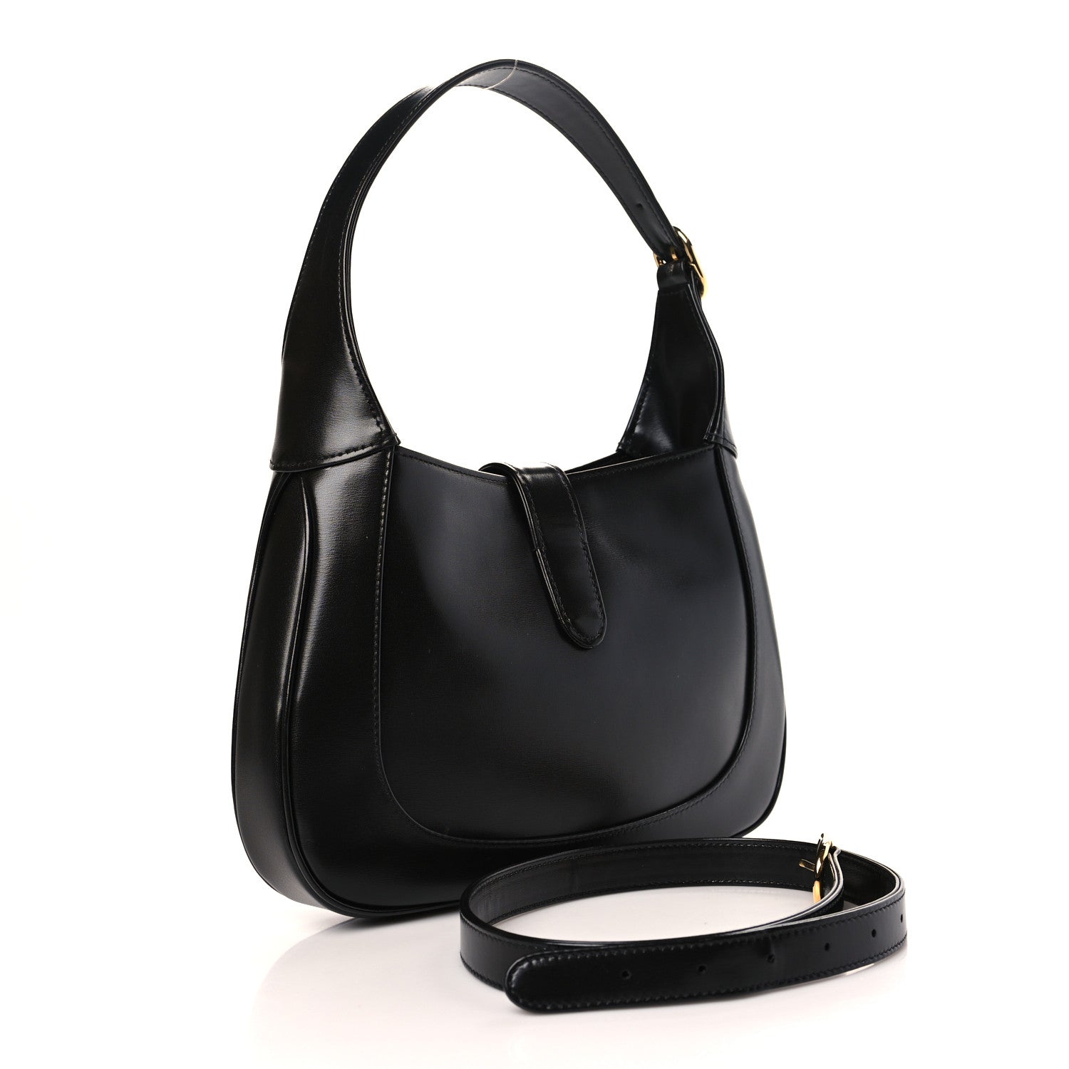 Gucci Boarded Dyana Lux Calfskin Small Jackie 1961 Hobo Black 3 of 9
