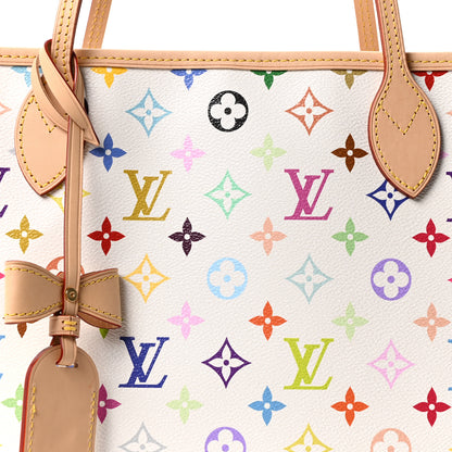 Louis Vuitton LV X TM Monogram Multicolor Neverfull MM White 8 of 10