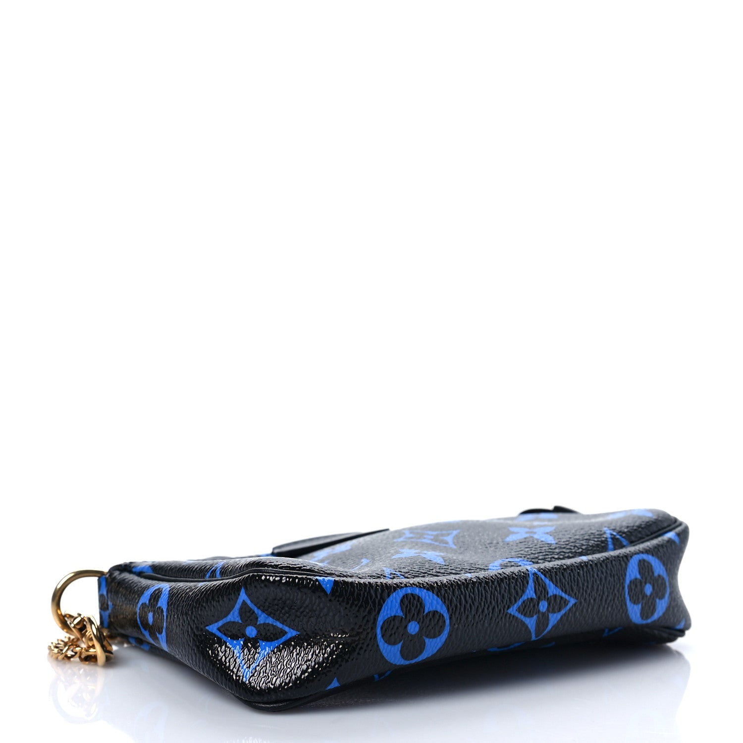 Louis Vuitton Colored Monogram Mini Pochette Accessories Blue Black 5 of 8