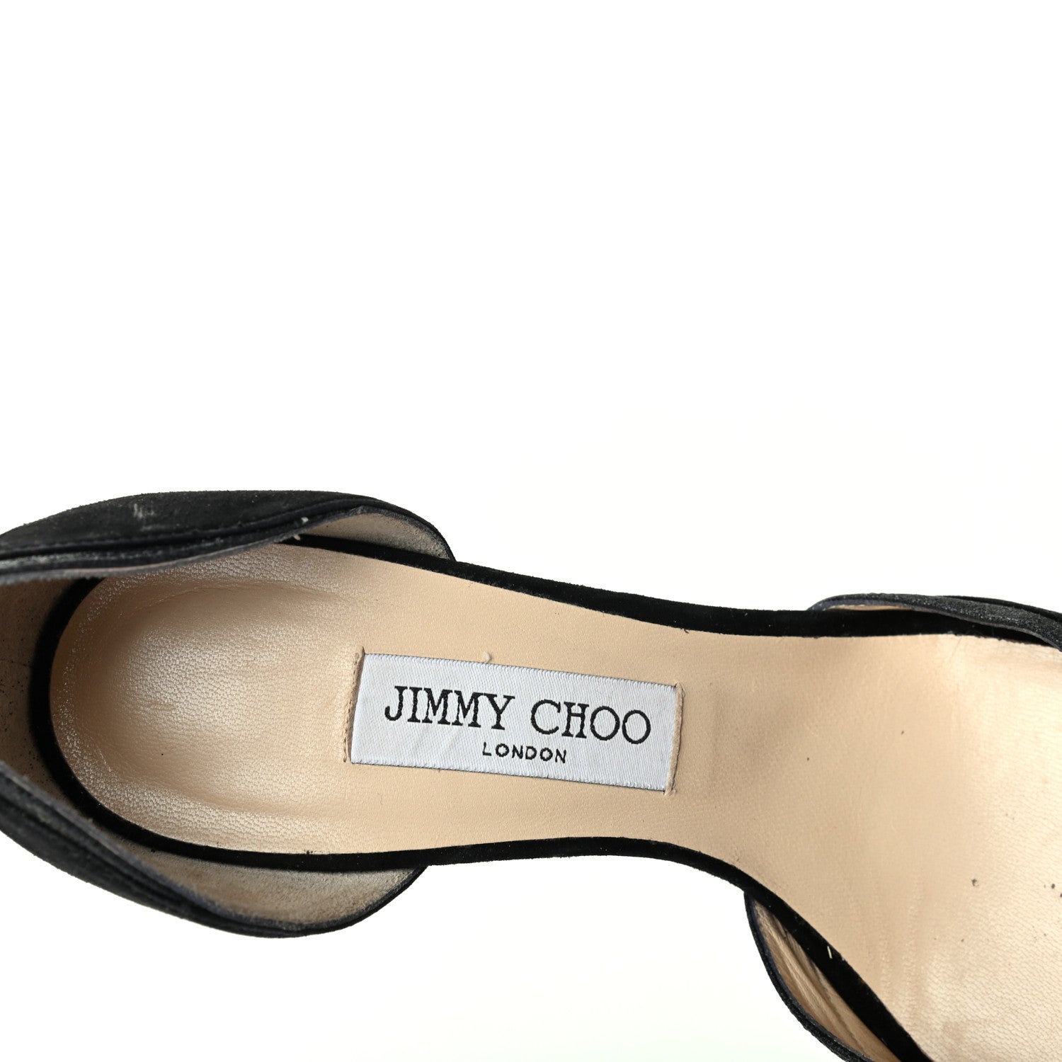 Jimmy Choo Suede Glitter Define D'Orsay Peep Toe Pumps 40 Black 7 of 8