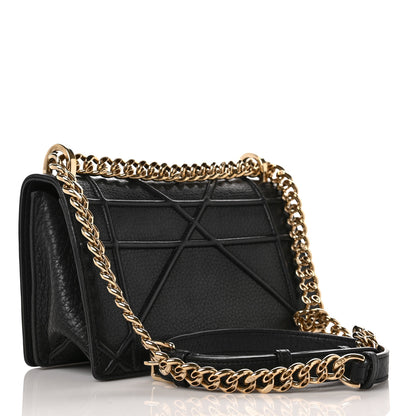 Christian Dior Grained Calfskin Small Diorama Flap Bag Black 3 of 8