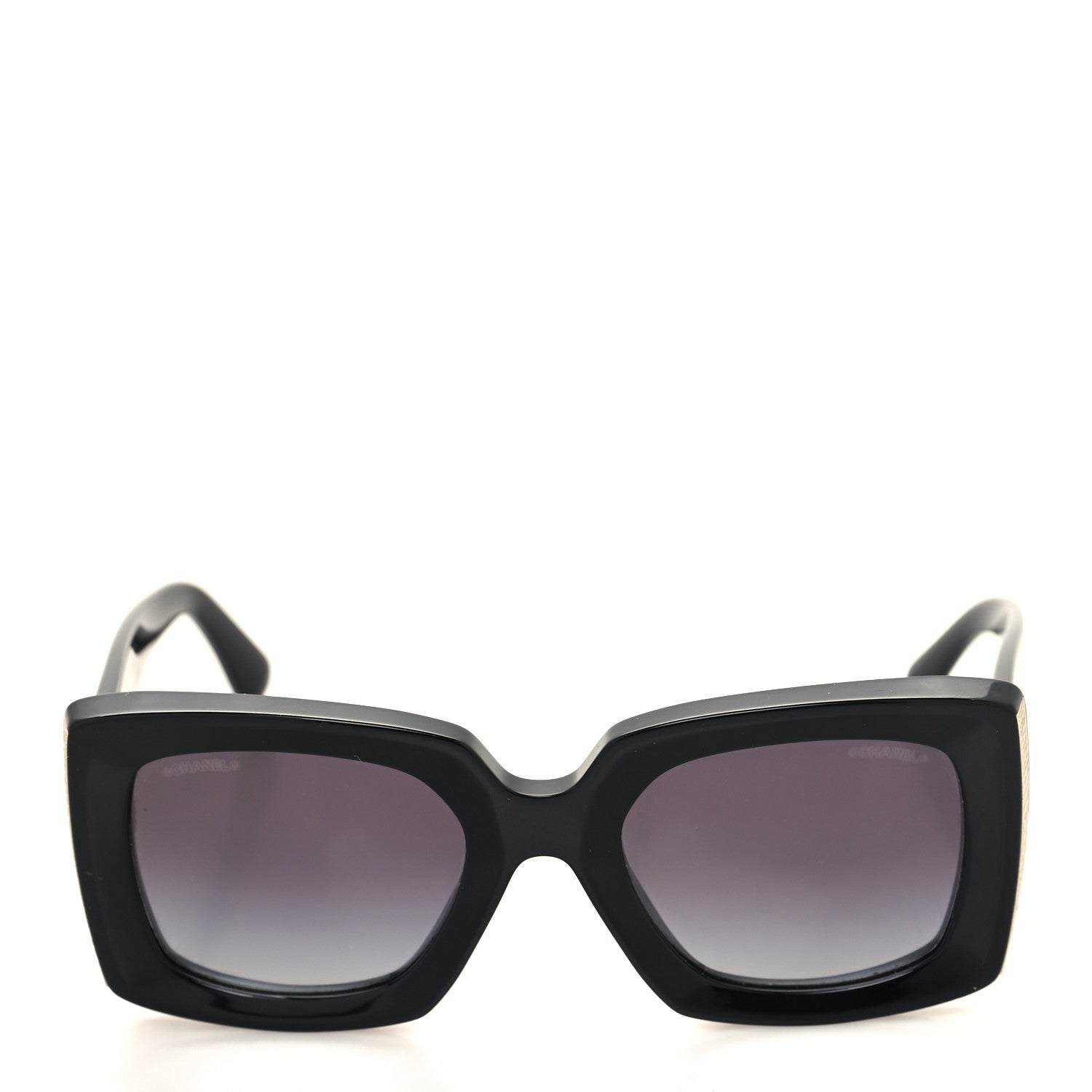 Chanel Acetate Rectangle Sunglasses 5435 Black 3 of 8