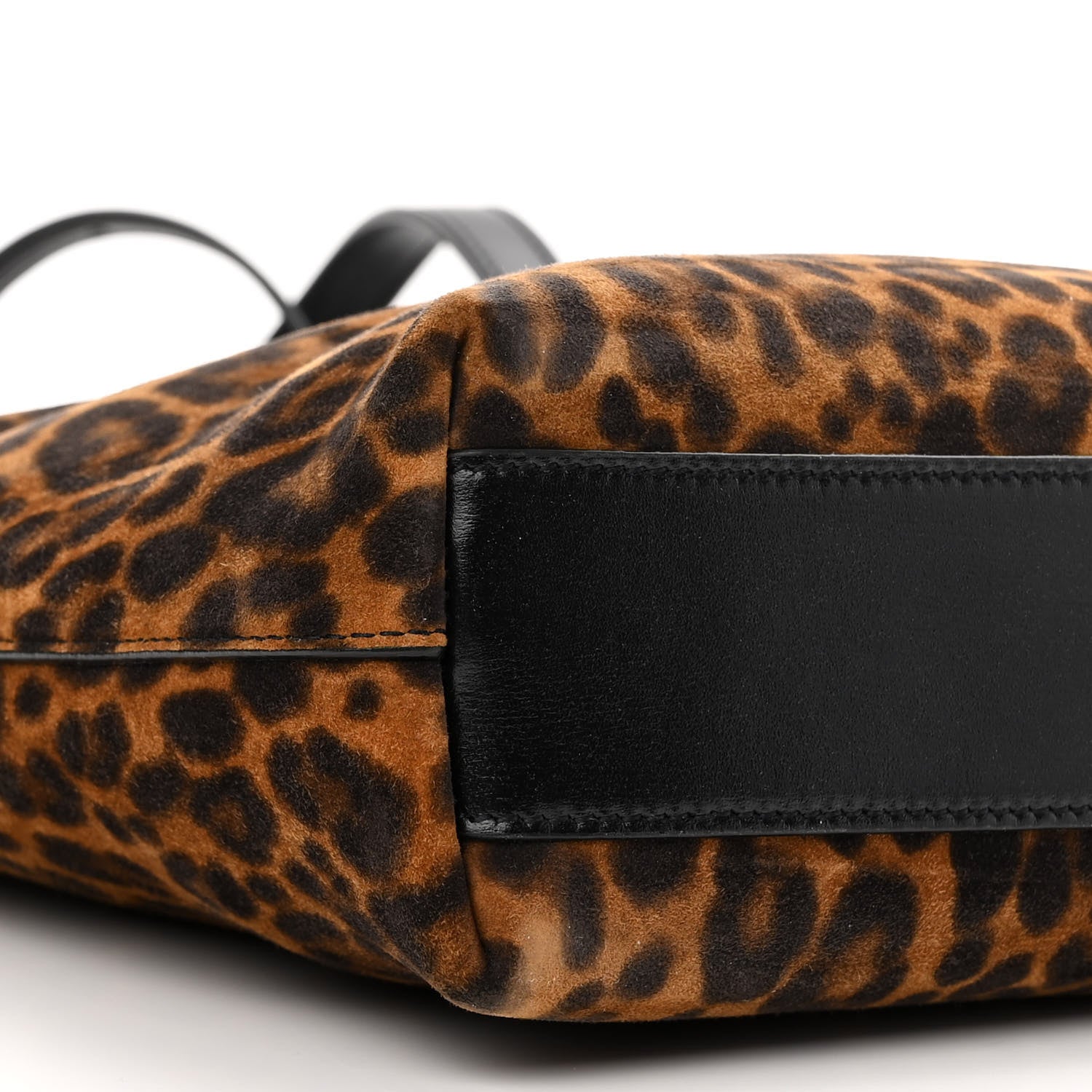 Saint Laurent Suede Leopard Print Toy Shopping Tote Naturale 8 of 9