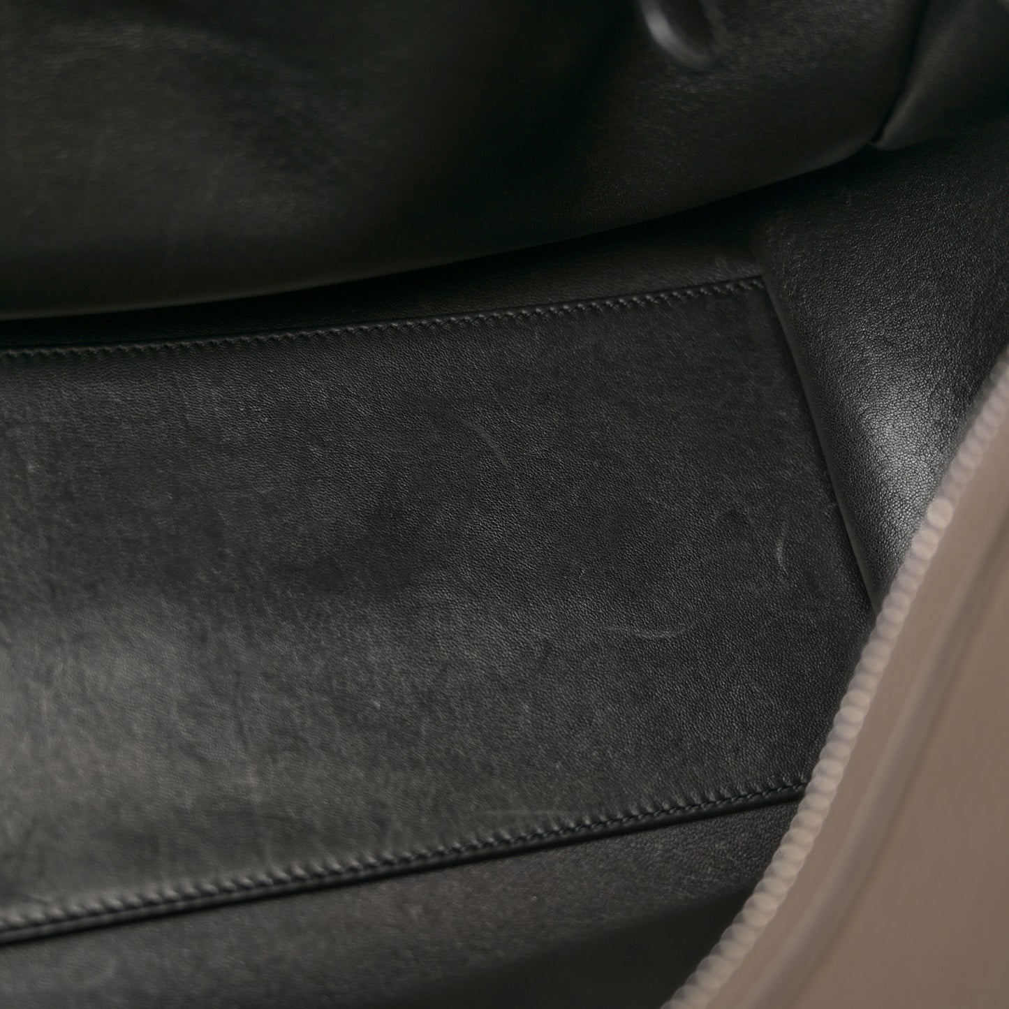 Grained Calfskin EW Bowling Bag Elephant