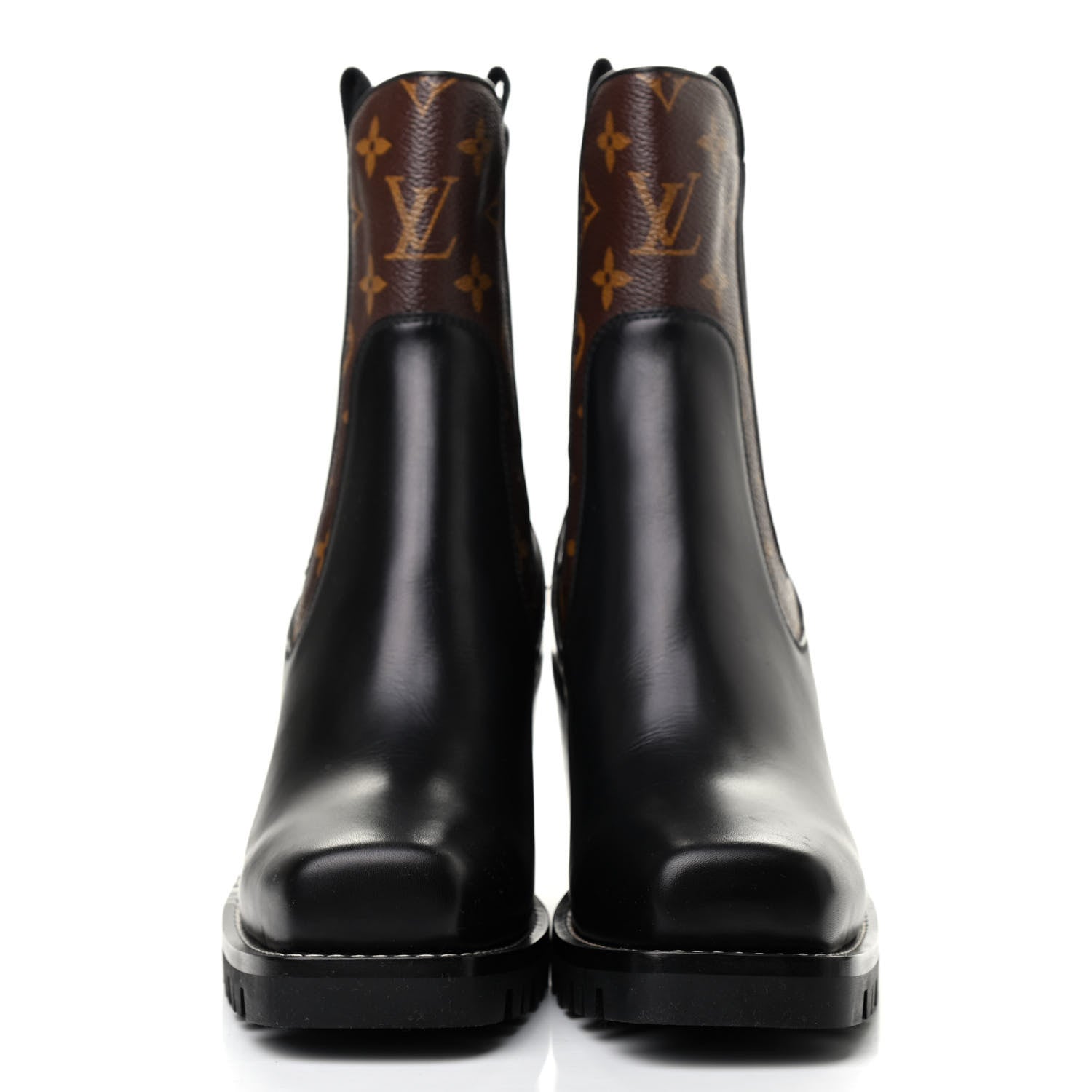 Louis Vuitton Patent Monogram Limitless Ankle Boots 41 Black 2 of 8