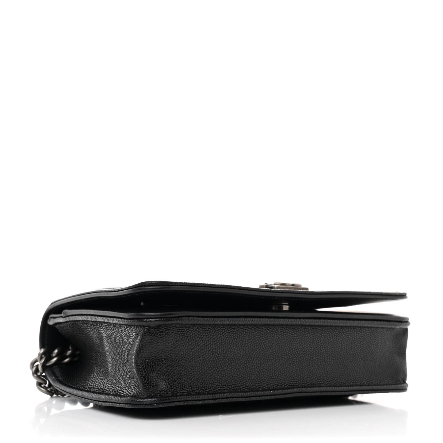 Caviar Quilted Boy Wallet On Chain WOC Black
