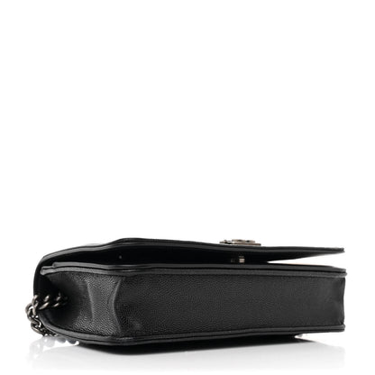 Chanel Caviar Quilted Boy Wallet On Chain WOC Black 4 of 13