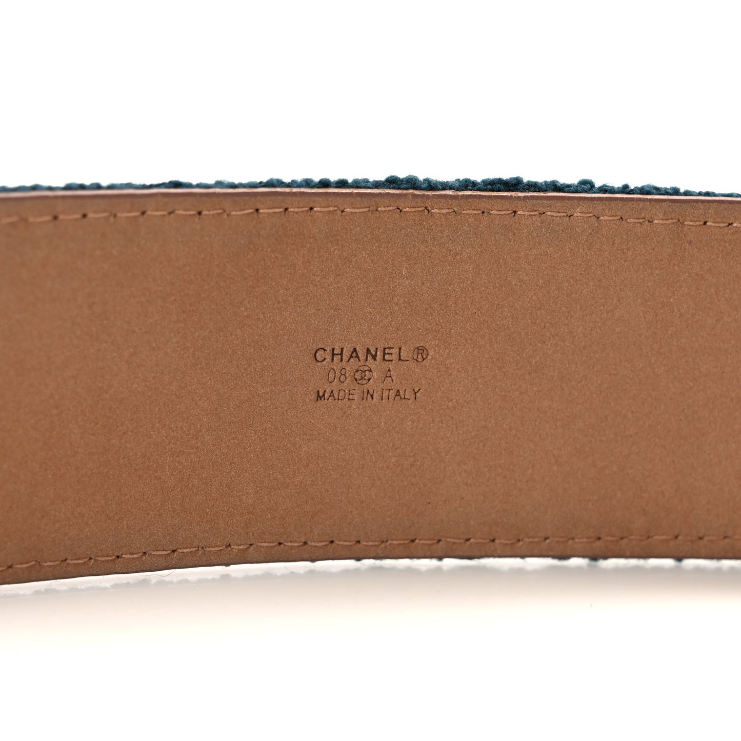 Tweed CC Wide Belt 85 34 Blue