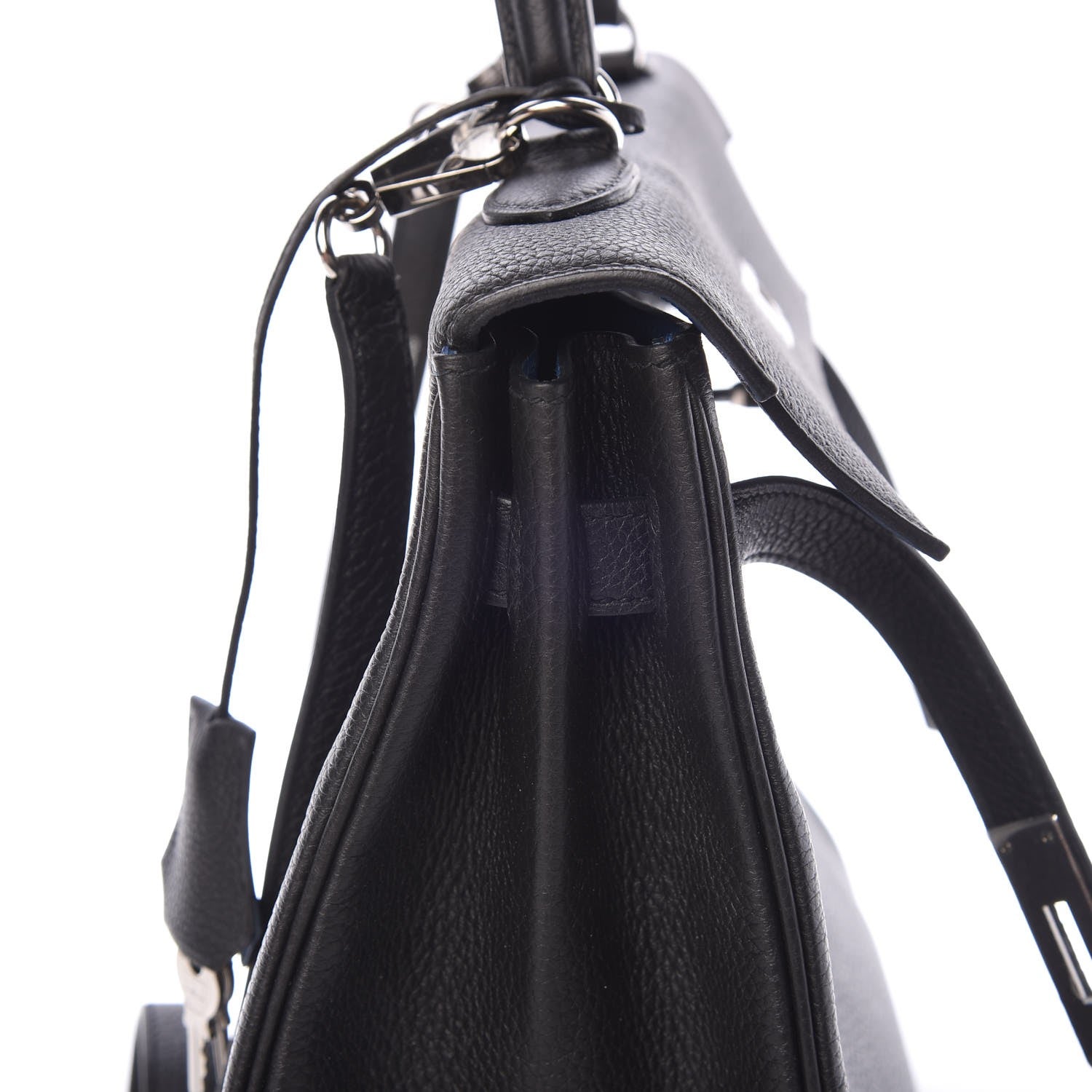 Hermes Togo Verso Kelly Retourne 35 Black Bleu Agate 38 of 40