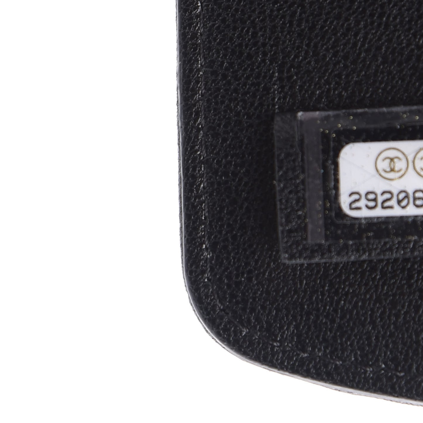 Lambskin Quilted 19 Luggage Tag Black