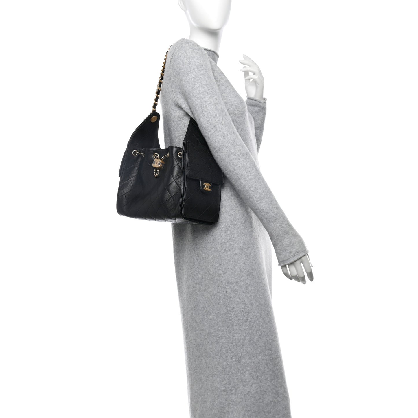 Caviar Quilted Small Chanel 25 Handbag Black
