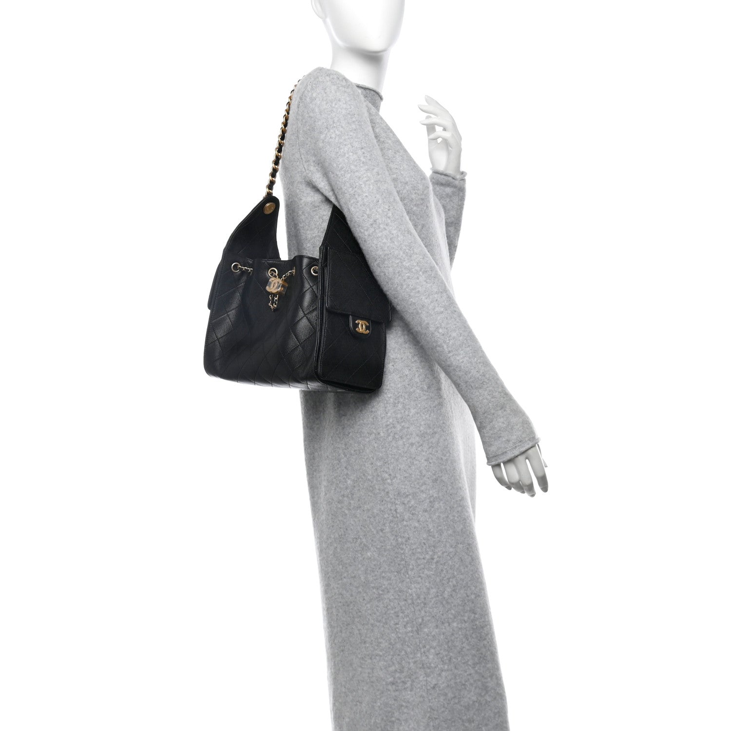Chanel Caviar Quilted Small Chanel 25 Handbag Black 2 of 11
