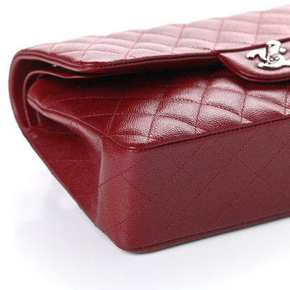 Chanel Caviar Quilted Medium Double Flap Burgundy 9 of 10