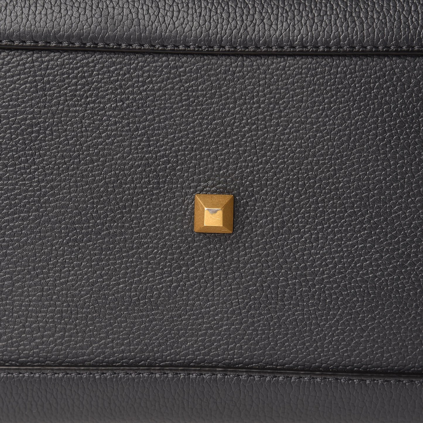 Grained Calfskin Large Milla Tote Phantom Grey