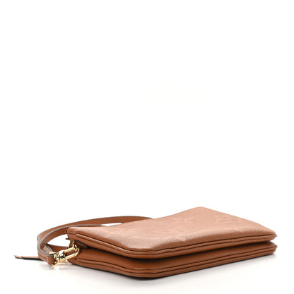 Louis Vuitton Empreinte Monogram Giant Double Zip Pochette Caramel 4 of 8