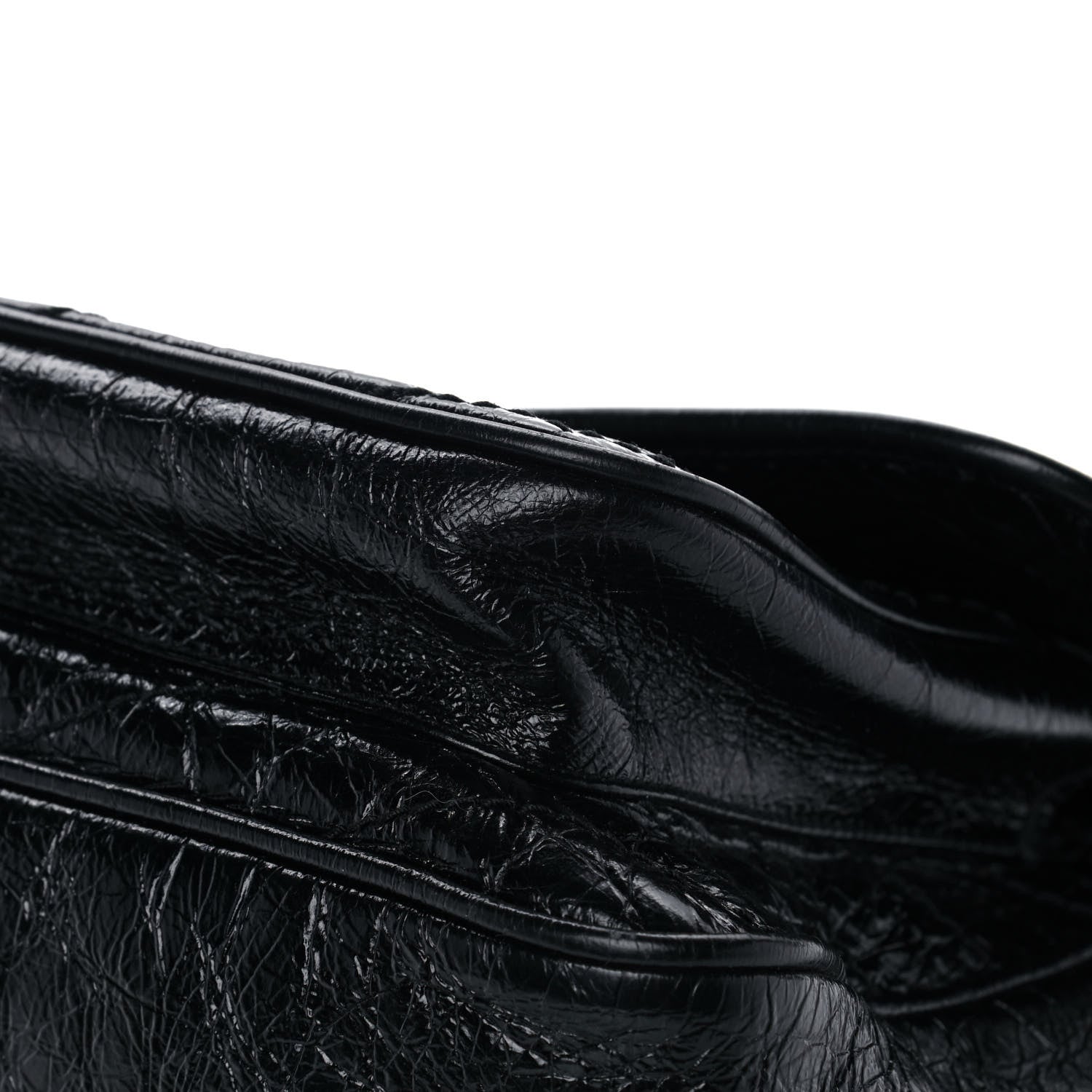 Saint Laurent Crinkled Calfskin Matelasse Monogram Medium Niki Chain Satchel Black 10 of 13