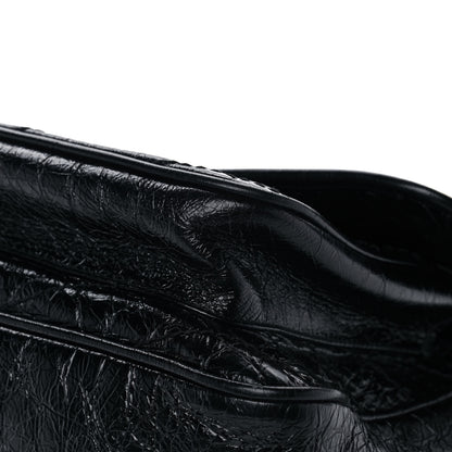 Saint Laurent Crinkled Calfskin Matelasse Monogram Medium Niki Chain Satchel Black 10 of 13