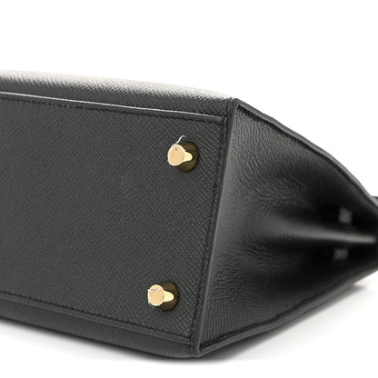 Hermes Epsom Kelly Sellier 25 Black 10 of 11
