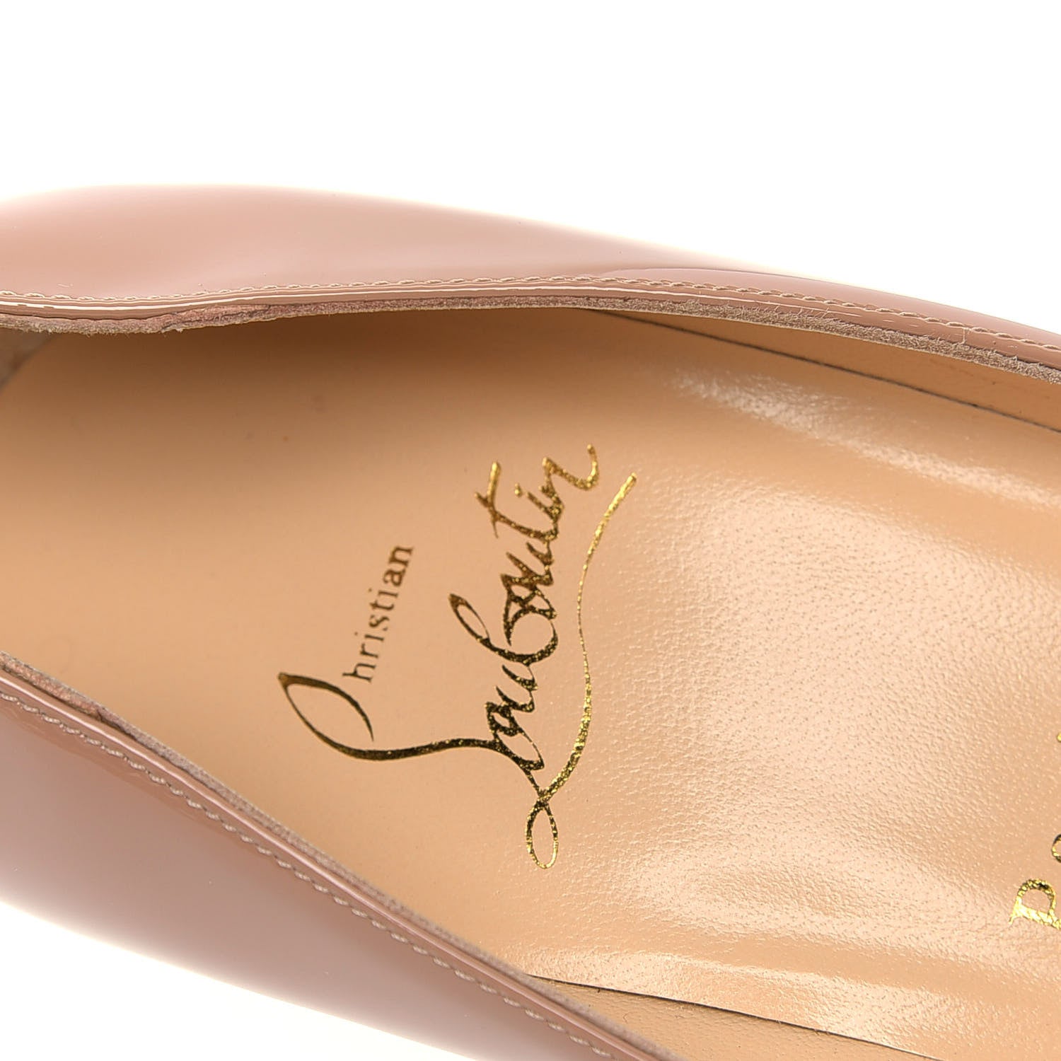 Christian Louboutin Patent Pigalle Follies 100 Pumps 38 Nude 9 of 10