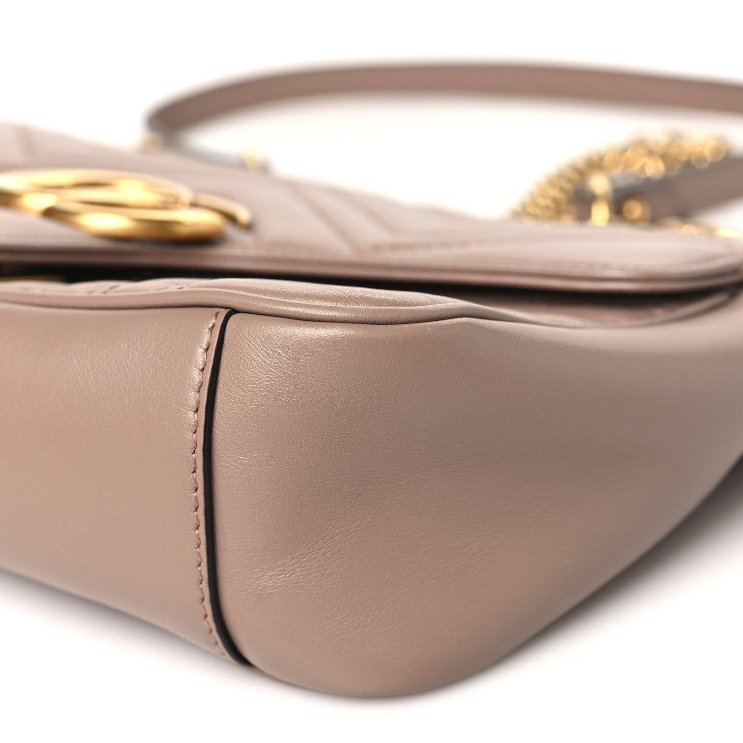 Gucci Calfskin Matelasse Small GG Marmont Shoulder Bag Porcelain Rose 10 of 10