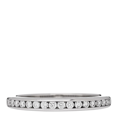 Tiffany Platinum Diamond 2.5mm Half Circle Wedding Band Ring 50 5.5 1 of 6