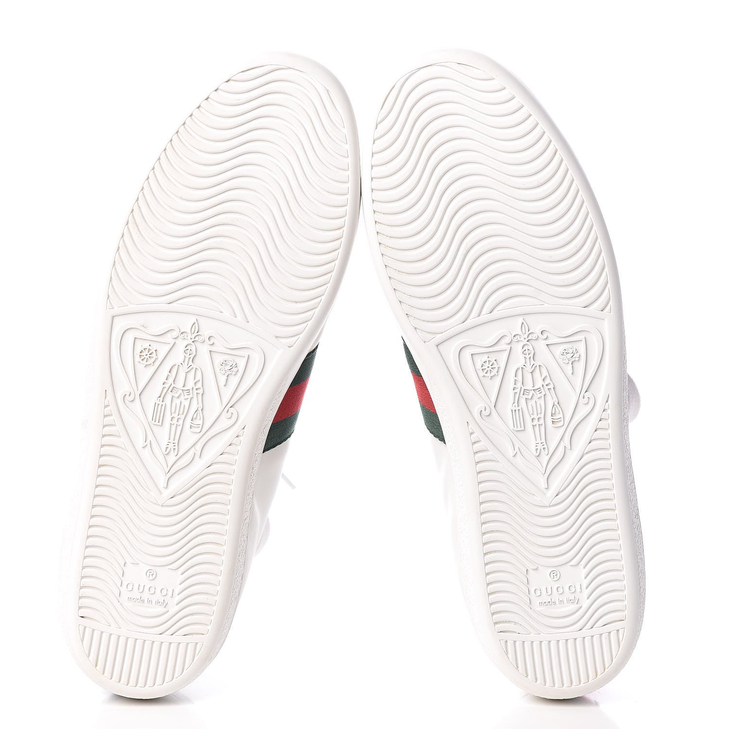 Gucci Calfskin Web Studded Low Pin Womens New Ace Sneakers 39 White 5 of 10