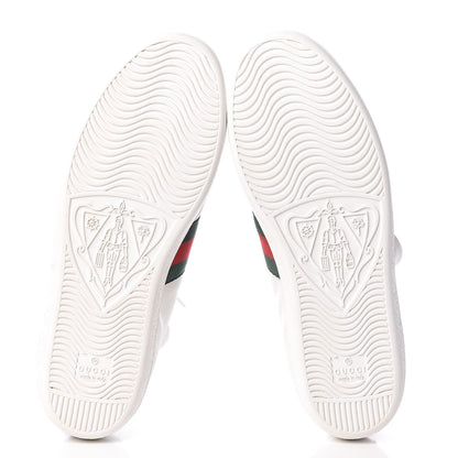 Gucci Calfskin Web Studded Low Pin Womens New Ace Sneakers 39 White 5 of 10