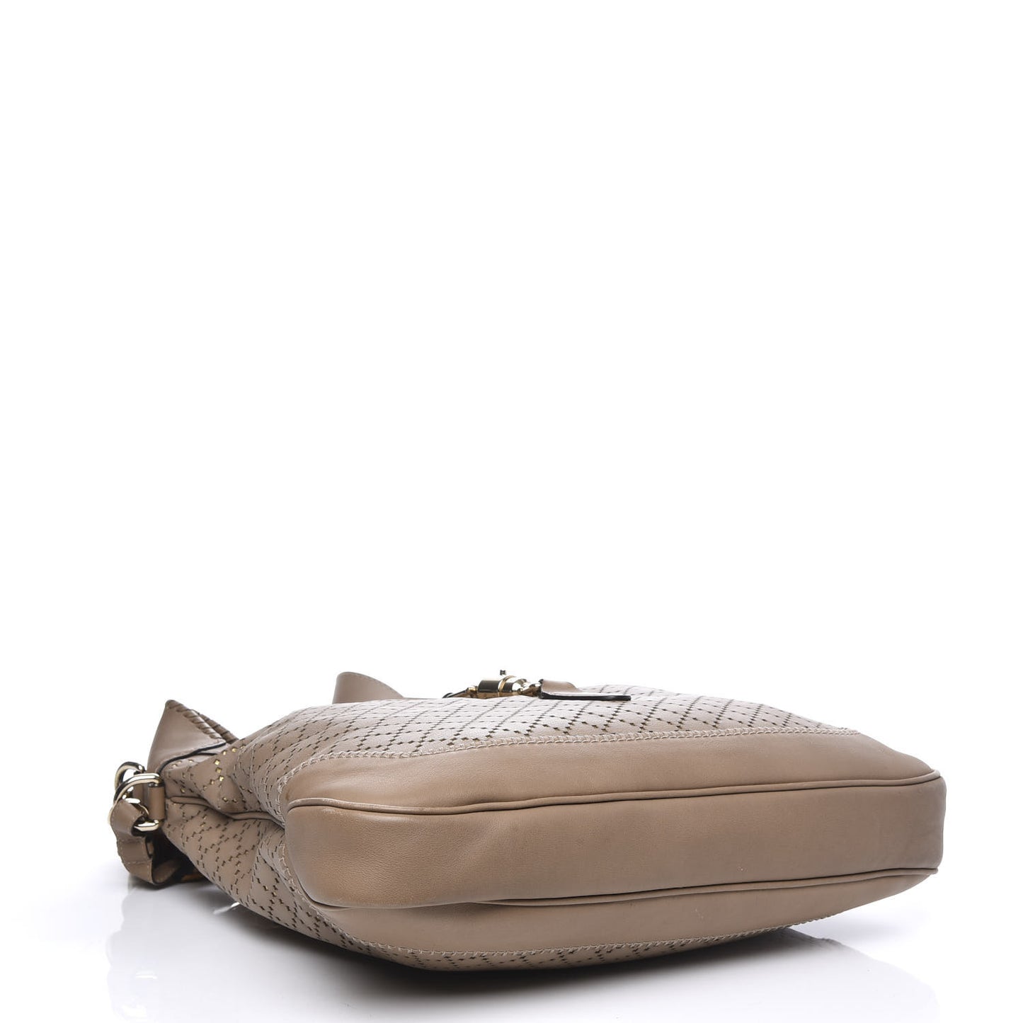 Calfskin Laser Cut Medium New Jackie Shoulder Bag Porridge